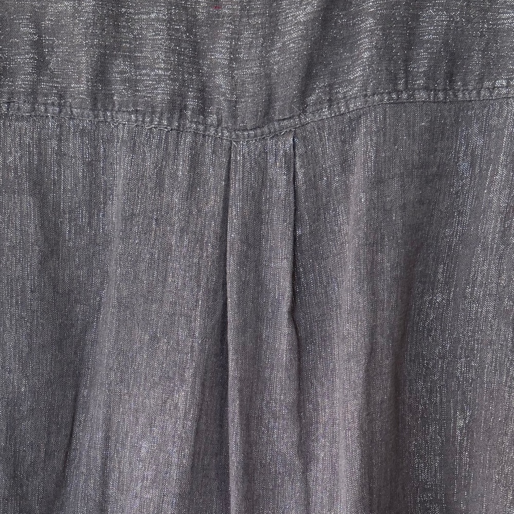 Xirena Grey Silver Metallic Blouse - Picture 2 of 4